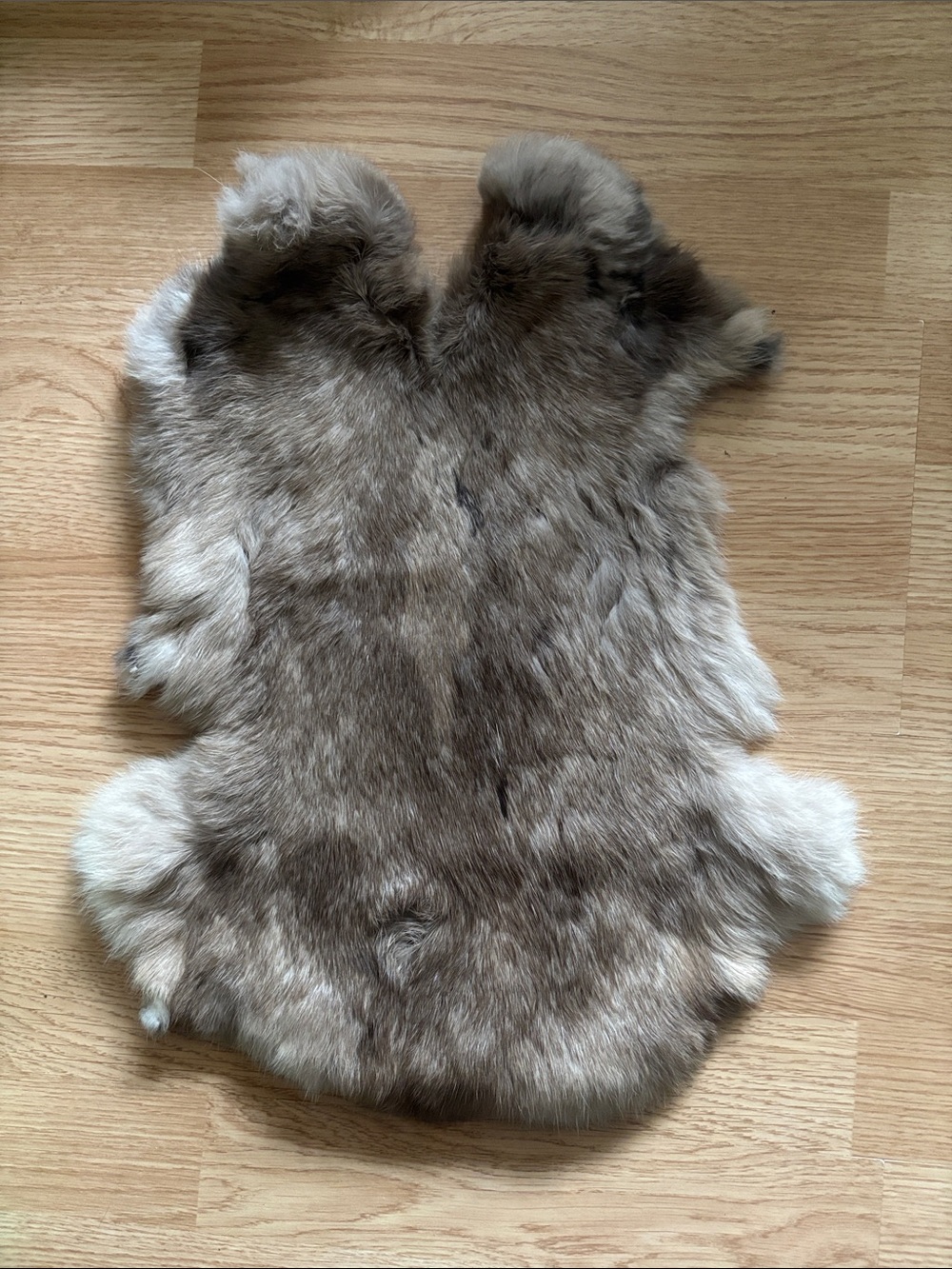 B0066Natural Rabbit Fur - Taupe and Cream